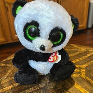 Ty Beanie Boo Panda Stuffed Animal - Bamboo